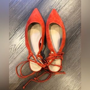 Boden Ankle Tie Pointed Flats